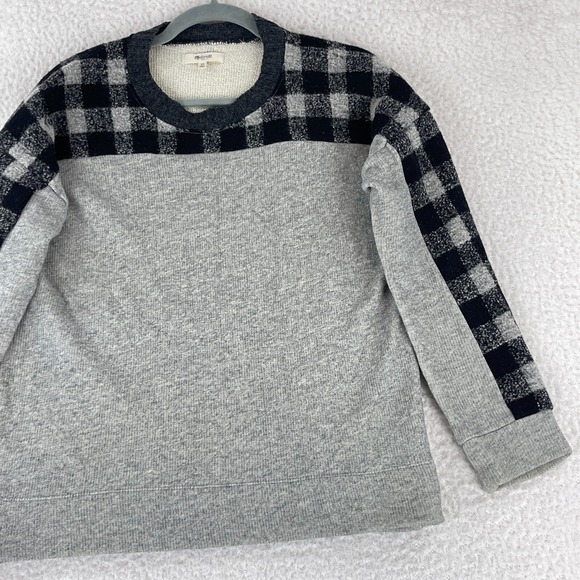 Madewell Gray Wool Pullover Sweater Womens Long Sleeve Crew Neck Size XS - Picture 4 of 15